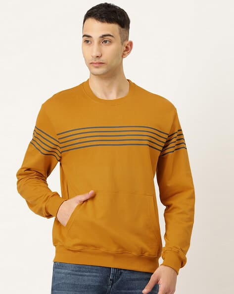 yellow striped sweatshirt