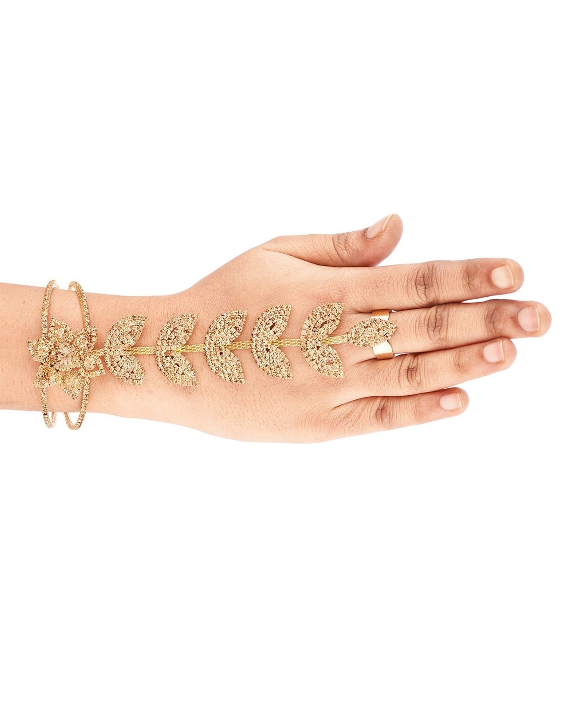 Buy Diamonds Hand Chain Bracelet, Ring Bracelet Hand Chain, Diamond Bezel  Station. 14K Gold & Diamonds, 0.35 Carat Diamonds, Unique Hand-chain Online  in India - Etsy