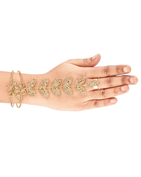 Diamond and Gold Hand Chain Bracelet – G.ROCK L.A