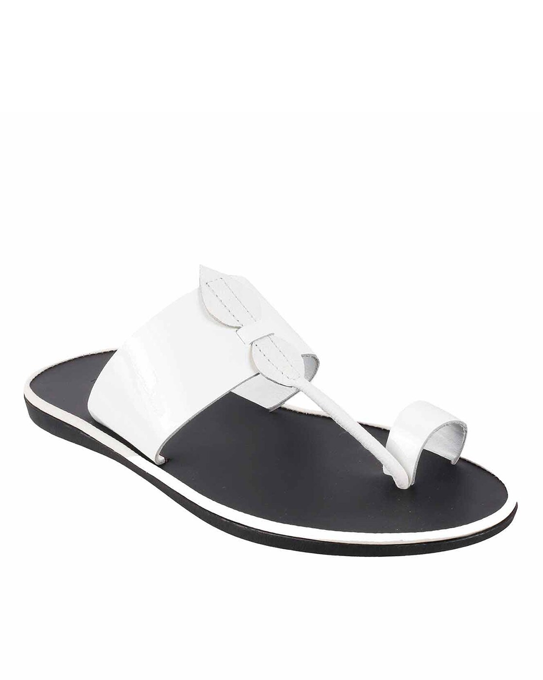 mens white leather flip flops