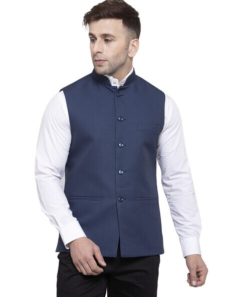 Buy WINTAGE Sleeveless Nehru Jacket | AJIO