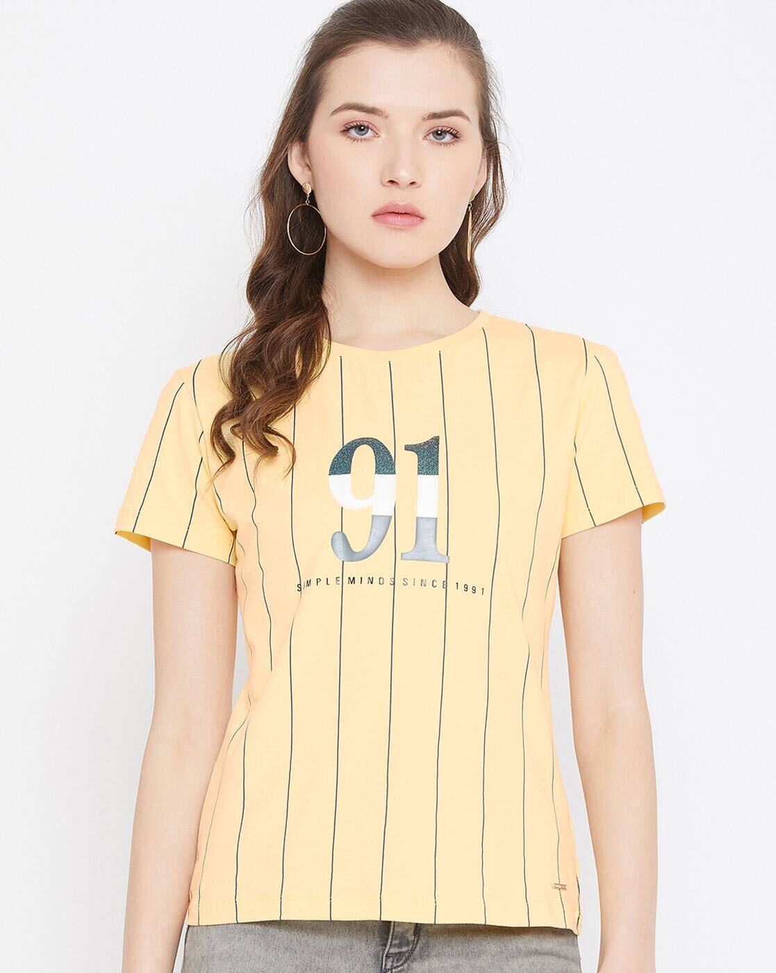 Buy Yellow Tshirts for Women by OCTAVE 