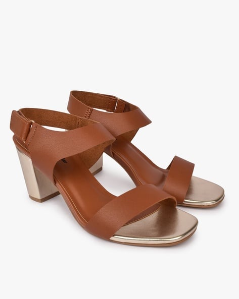 Buy Tan Brown Heeled Sandals for Women 