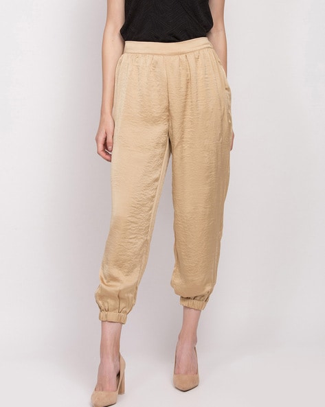 River Island Black Gold Tone Button Wide Leg Trousers | Lyst