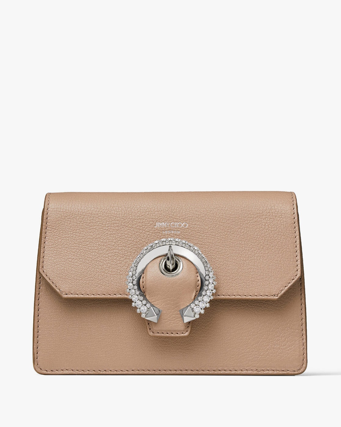 CARD HOLDER W/CHAIN | Black Leather Card Holder with Chain | Summer  Collection | JIMMY CHOO