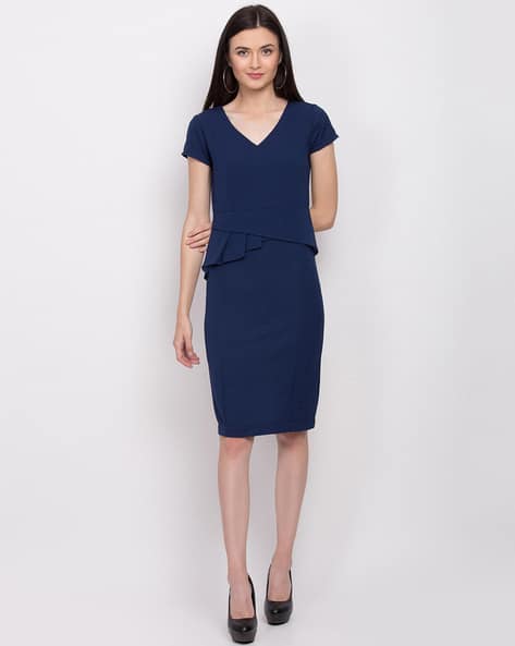 Buy Navy Dresses for Women by ZOELLA Online | Ajio.com