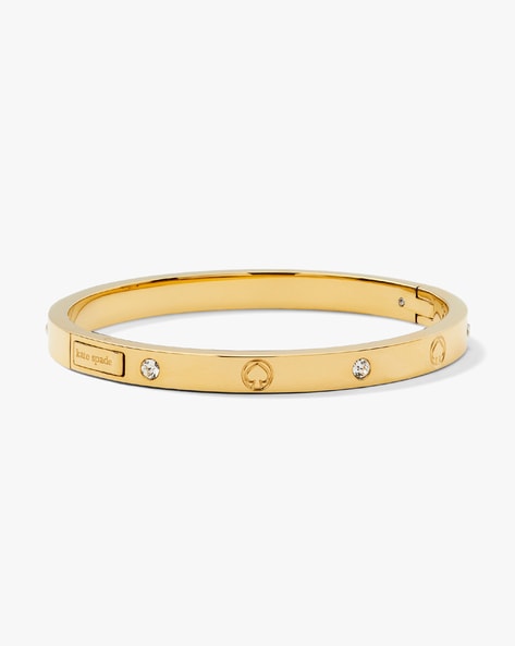 Thin Kate Spade NY 'Heart of Gold' Round Gold Tone Bangle Bracelet A6 | eBay