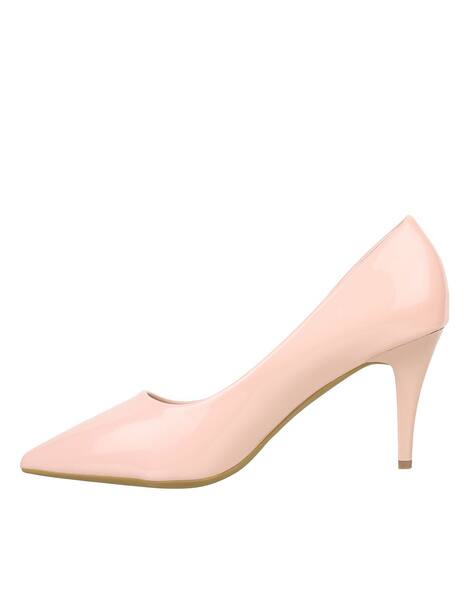 light pink mid heels