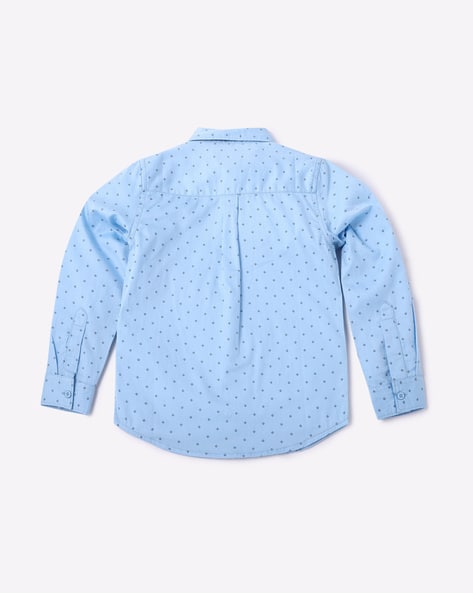 Geometric Print Shirt with Tie view 2