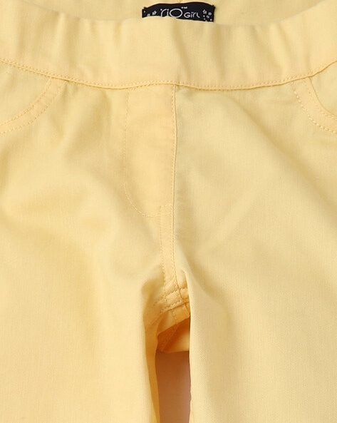 Buy Girls Yellow Terry Enjoy-The-Now Pants Online at Sassafras