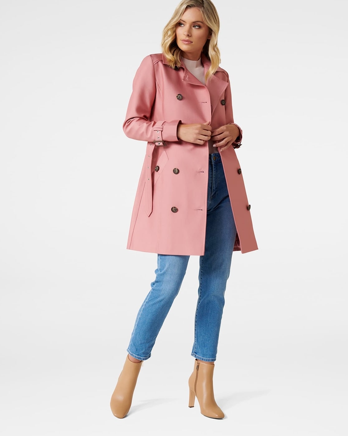 forever new pink coat