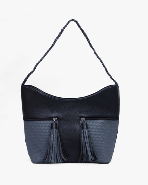 Diwaah Colourblock Tote Bag with Braided Grab Handle