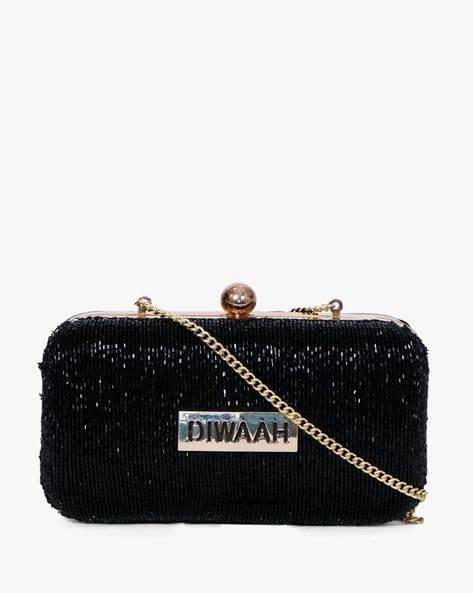 Buy DN Enterprises Stylish Women's Purse Clutches Traditional Look For  Women Designer Purse - Black Online at Best Prices in India - JioMart.