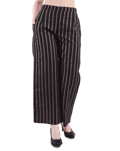 Striped Insert Pockets Palazzos Price in India