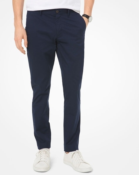 Isaia Medium Blue Cotton Blend Garment Dyed Chino Pant – Stanley Korshak