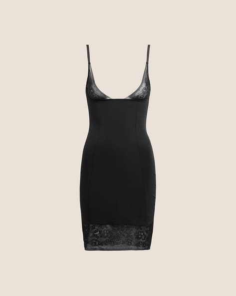 marks and spencer black lace dress
