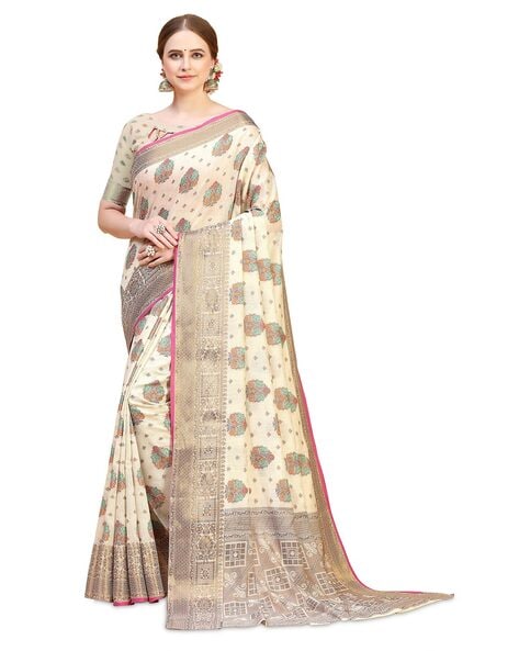 Geet Gauri Wedding Wear Orange Kasab Jacquard Vichitra Saree, 6.3 m (with  blouse piece) at Rs 621/piece in Surat