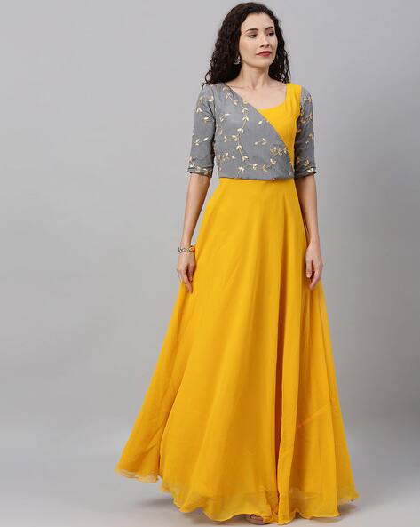 yellow dress pattern