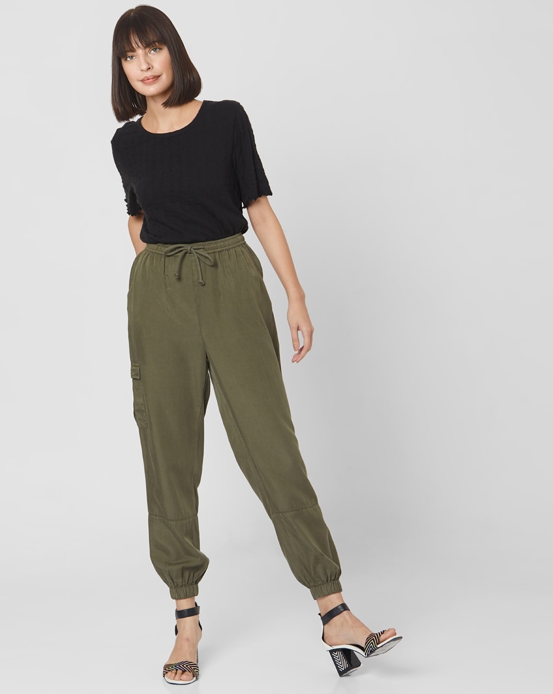 Buy Only Cropped Joggers with Slant Pockets at Redfynd