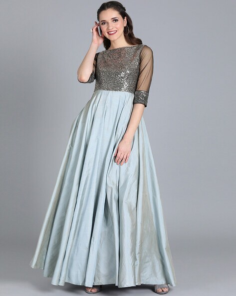 light green gown dress