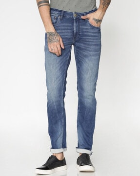 Lightly Washed Slim Fit Jeans