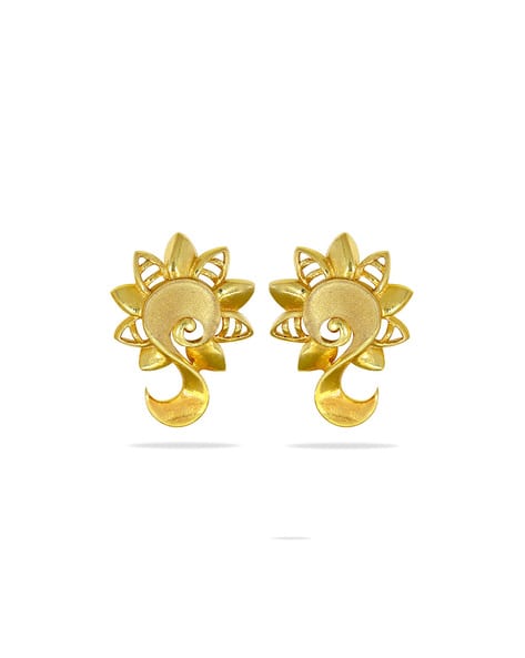 22k (916) Yellow Gold Paisley Earrings