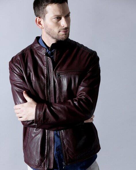 leather jacket ajio