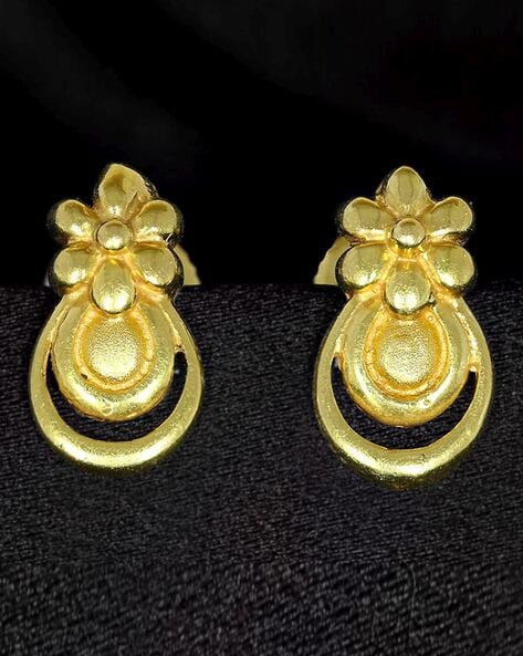 Kalyan jewellers gold hot sale ear tops