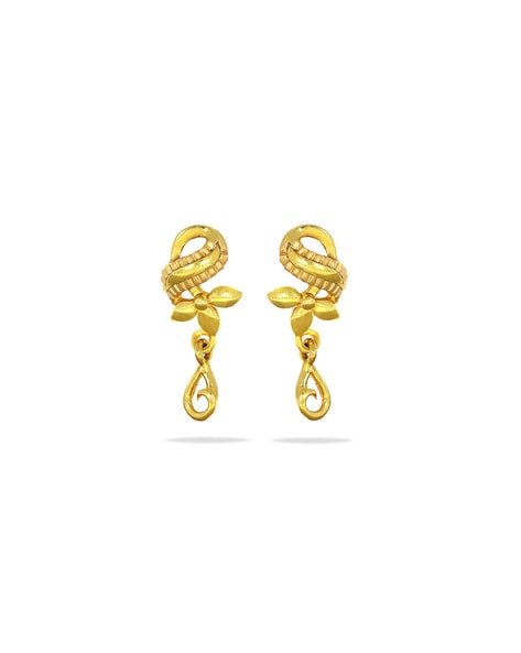 CANDERE - A KALYAN JEWELLERS COMPANY 18KT Yellow Gold and Diamond Stud  Earrings for Women : Amazon.in: Fashion