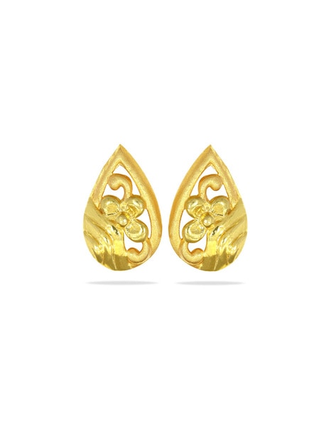 Dangle Disk Gold Earrings-Candere by Kalyan Jewellers