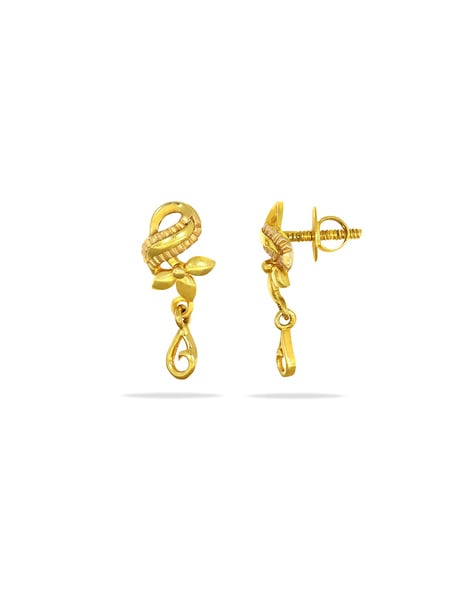 Candere by Kalyan Jewellers 18Kt (750) BIS Hallmark Yellow Gold Dangle  Earrings for Women : Amazon.in: Fashion