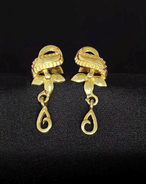 Buy quality 916 Gold CZ Classic Ladies Plain Earrings LPE371 in Ahmedabad
