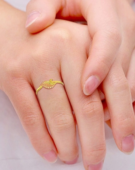 V Shape Wedding Ring, Engraved Wedding Band, 14K Solid Gold Ring, Vint