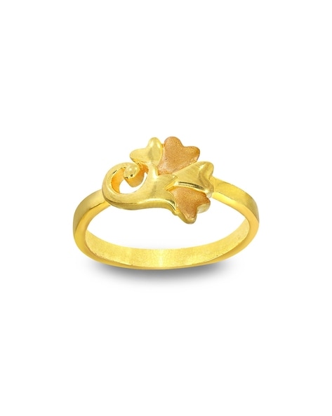 Candere By Kalyan Jewellers 18KT Yellow Gold and Diamond Ring for Women :  Amazon.in: Jewellery