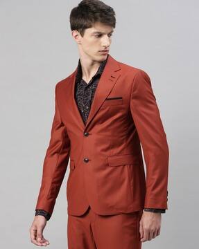 rust colour blazer