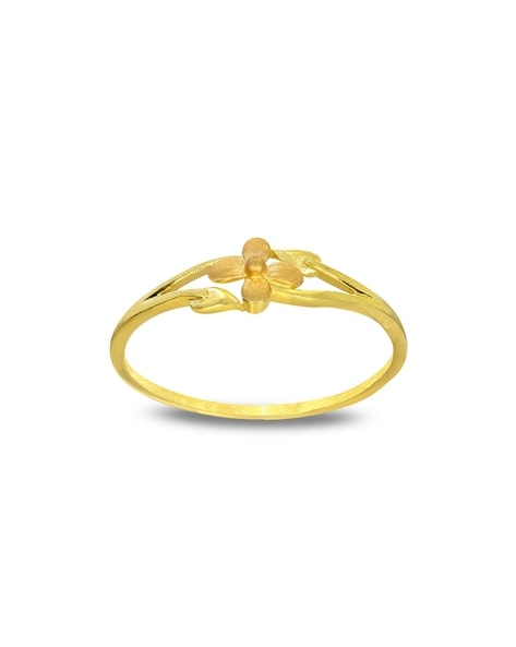 Buy CANDERE - A KALYAN JEWELLERS COMPANY BIS Hallmark 18K Yellow Gold  Filigree Floral Band Ring for Women at Amazon.in