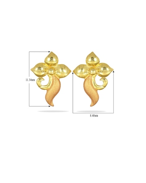 Buy Ethnic 22k Gold Earrings Handmade Gold Earring Pair Jewelry Online in  India  Etsy
