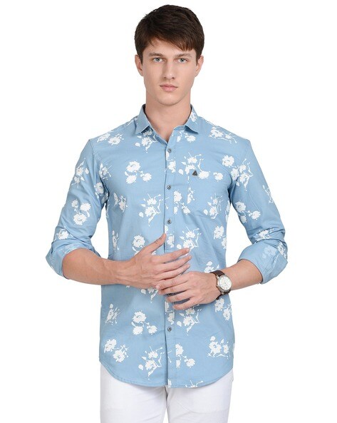 Buy Teal Blue Shirts for Men by K LARA Online