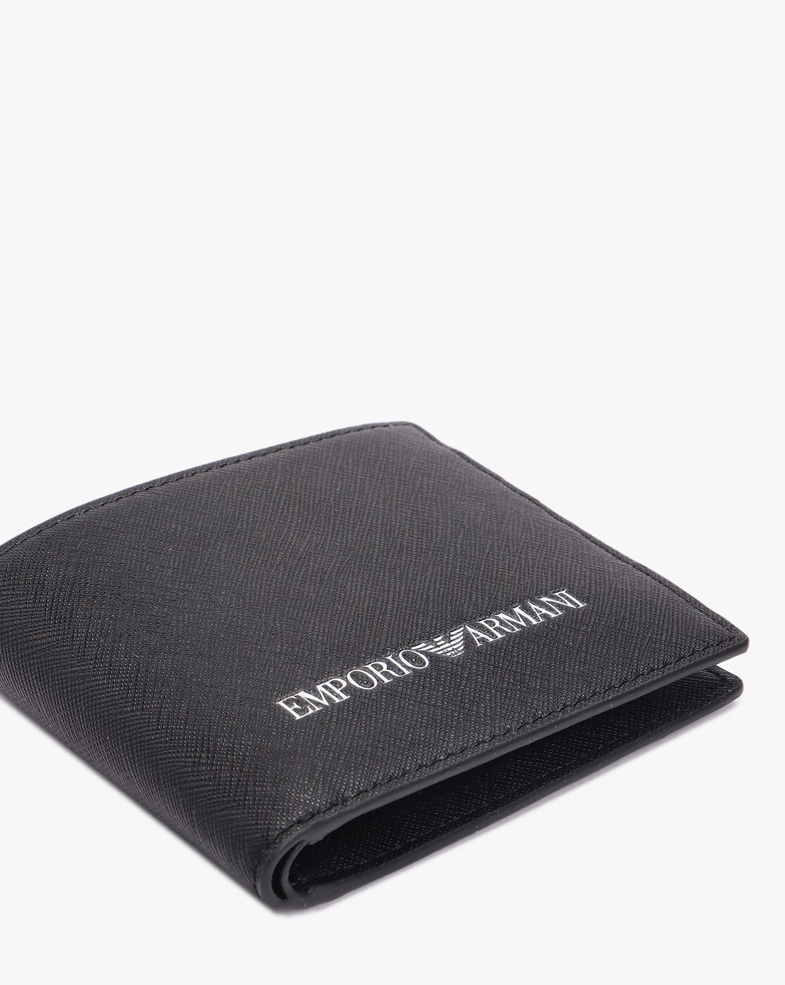 Two-toned leather wallet with wraparound zip | GIORGIO ARMANI Man