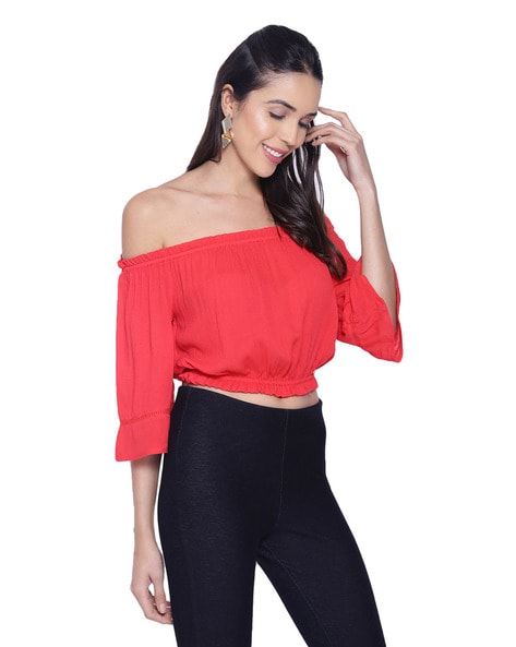 Buy Red Tops for Women by 9 IMPRESSION Online