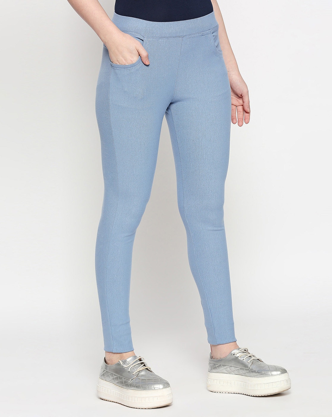 Buy online Light Blue Denim Jeggings from Jeans & jeggings for Women by  Focus for ₹1409 at 5% off | 2024 Limeroad.com