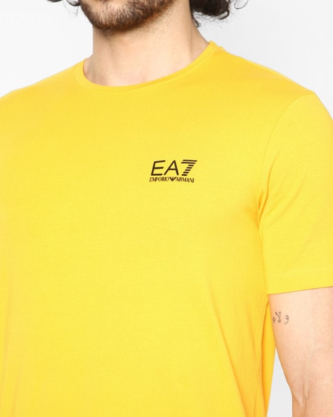 ea7 yellow t shirt