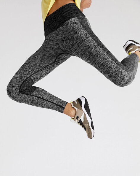 Women Gym Leggings Polyester With Phone Pocket Navy Blue-nextbuild.com.vn