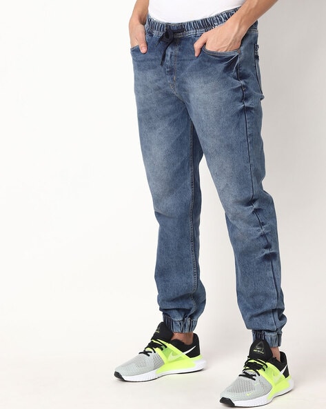 Slim Fit Plain Jogger Jeans, Blue at Rs 310/piece in Varanasi