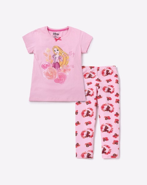 Princess Print T shirt with Pyjamas