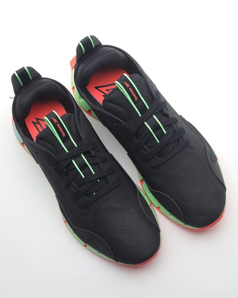  Reebok Men's Zig Dynamica Running Shoe, Black/Neon Cherry, 6.5