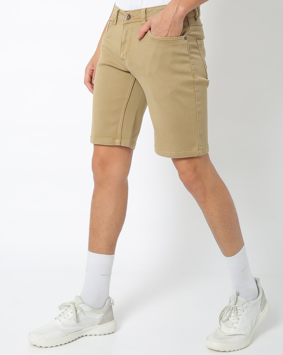 men's flat front khaki shorts