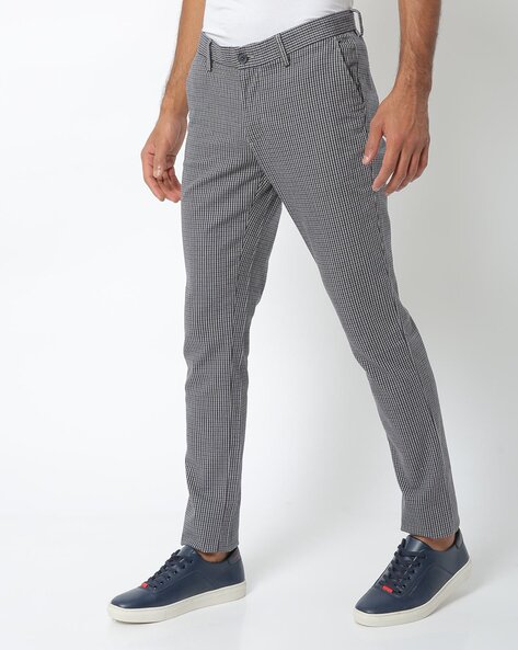 ASOS DESIGN Skinny Smart Trousers In Retro Brown Monogram Print for Men