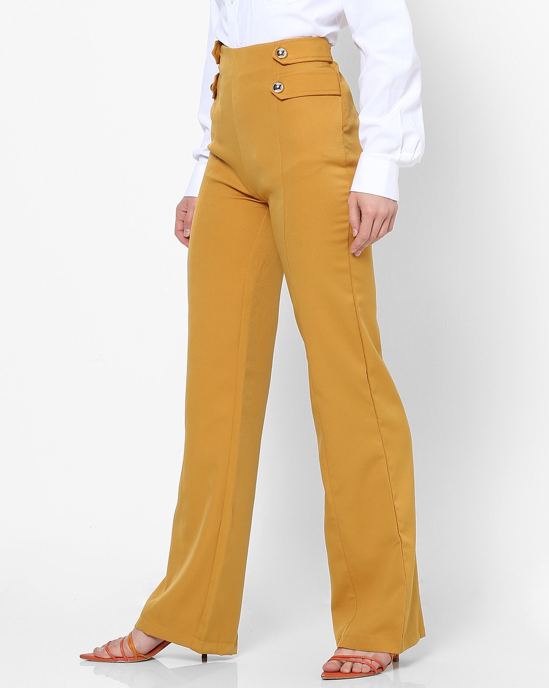 Tapered Pants - Yellow - Ladies | H&M US