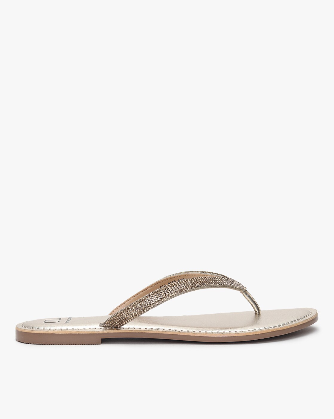 Gold diamante flip flops hot sale